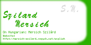 szilard mersich business card